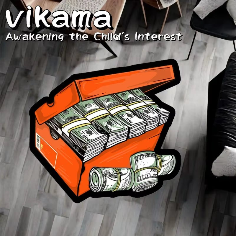 Imitation Cashmere Superfine Yarn Money - Themed Rug—Soft, Durable for Living Room or Studio Decor