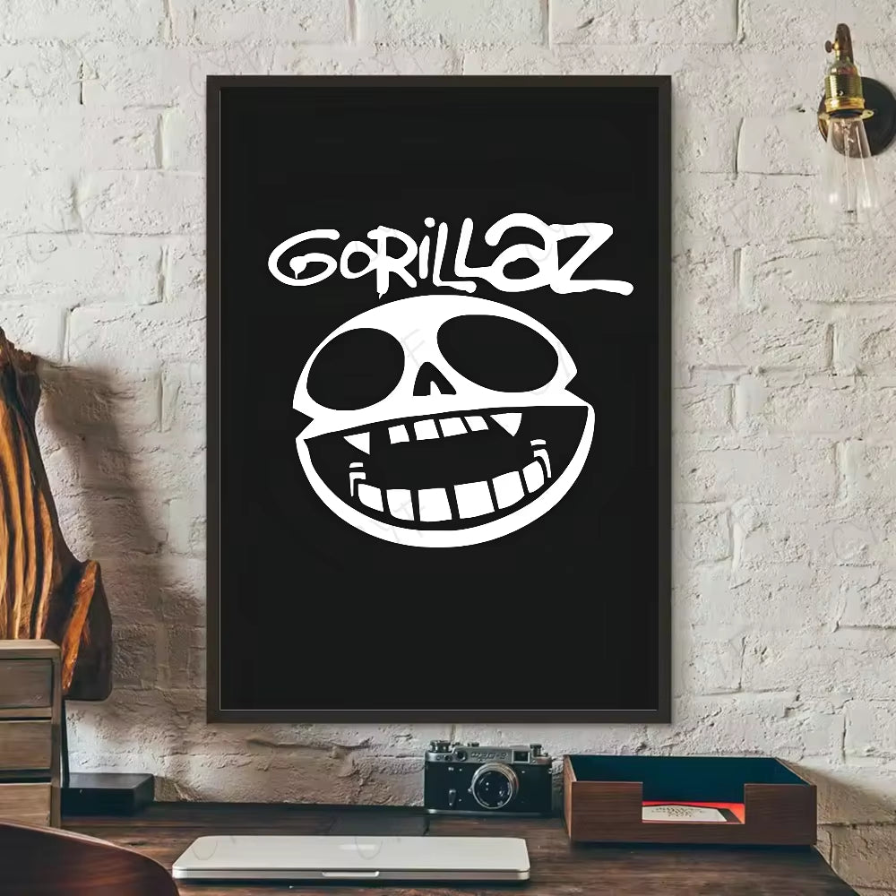 1PC Band G-Gorillaz Music Cool Poster Waterproof Wall Art Sticker for Bar Living Room Vintage Decor High Quality Print Gift
