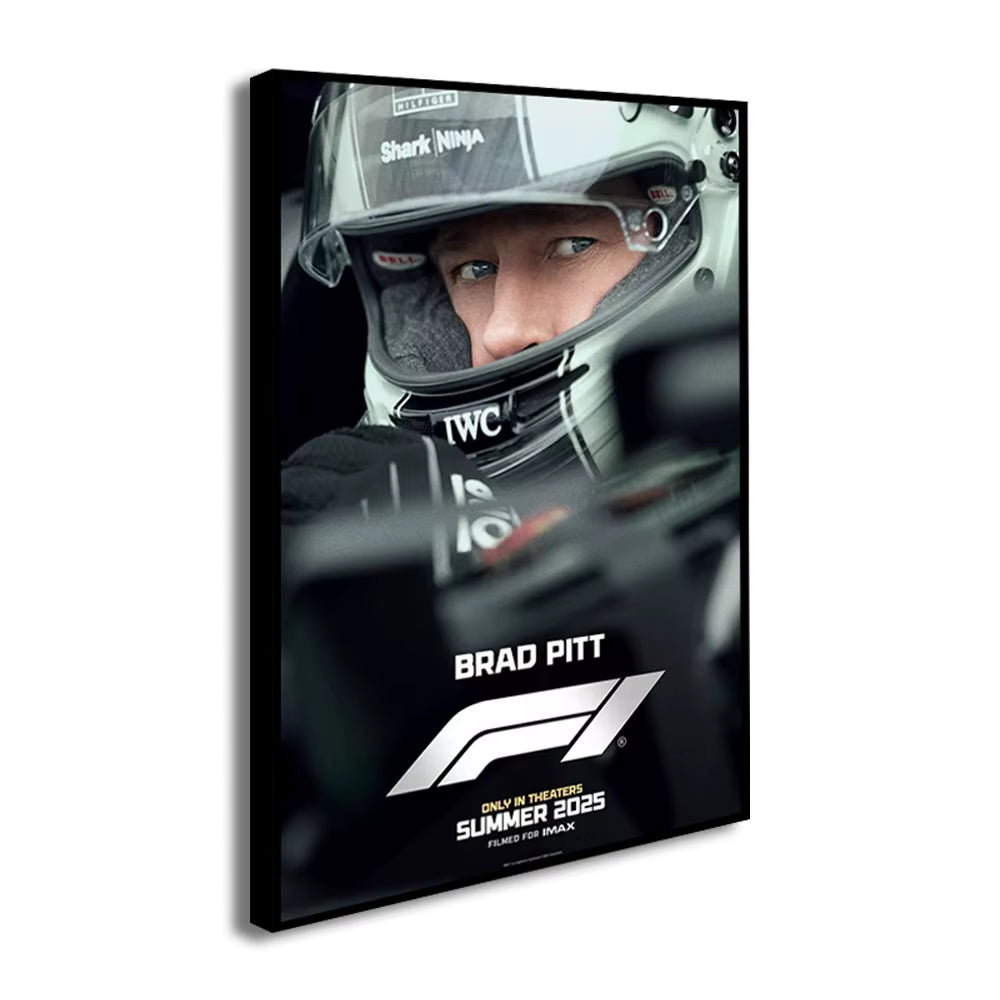 F1 the Movie Canvas Wall Art Print Poster Brad Pitt F1 Decorative Painting Modern Home Living Room Decor Movie Lovers Gift