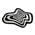 VIKAMA Trendy Creative Irregular Black and White Abstract Carpet for Living Room Coffee Table and Floor Mat Home Decoration