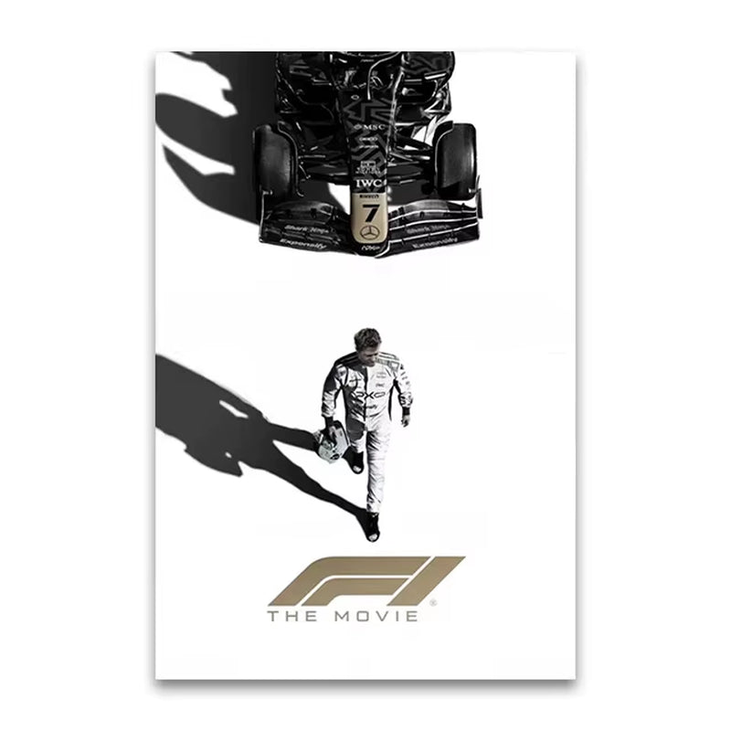 F1 the Movie Canvas Wall Art Print Poster Brad Pitt F1 Decorative Painting Modern Home Living Room Decor Movie Lovers Gift